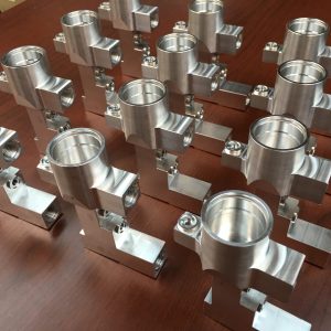 Parts aligned on table